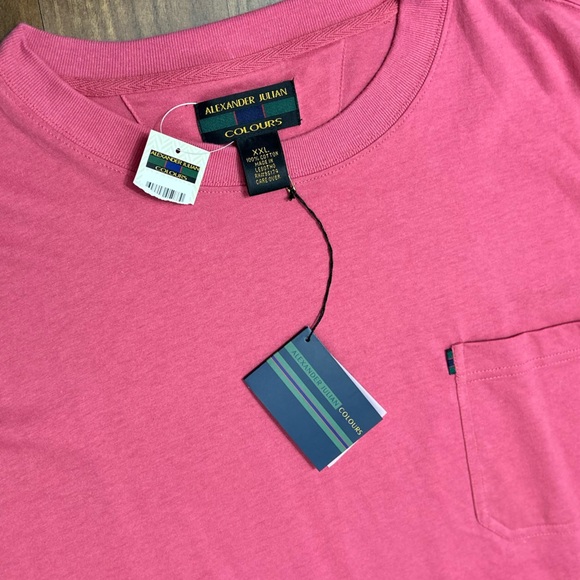 Alexander Julian Colours Men's Salmon Short Sleeve T-shirt Size XXL - Picture 6 of 10